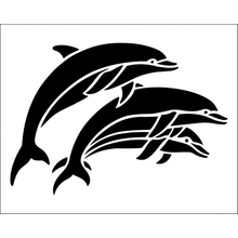 Пример трафарета Дельфины 4