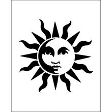 Пример трафарета Солнце 2