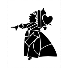 Пример трафарета Красная королева 3