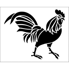 Пример трафарета Петушок 1