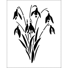 Пример трафарета Подснежники 2