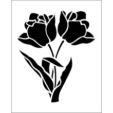 Пример трафарета Тюльпаны 2