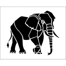 Пример трафарета Слон