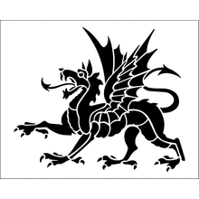 Пример трафарета Дракон 4