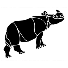 Пример трафарета Носорог