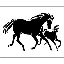 Пример трафарета Лошади