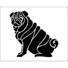 Пример трафарета Мопс