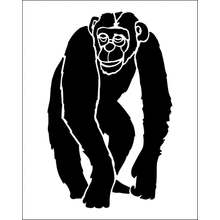 Пример трафарета Шимпанзе