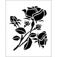 Пример трафарета Роза 3