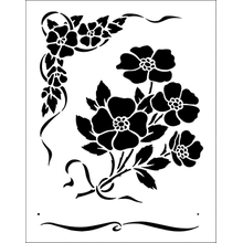 Пример трафарета Шиповник 2