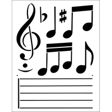 Пример трафарета Музыка 1