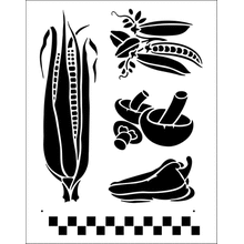 Пример трафарета Овощи 2