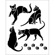 Пример трафарета Кошки 1