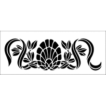 Пример трафарета Ракушка и лента