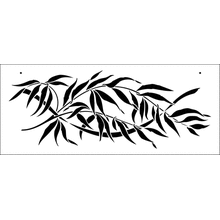 Пример трафарета Листья и ленты