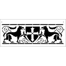 Пример трафарета Геральдические львы