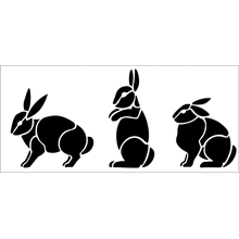 Пример трафарета Кролики