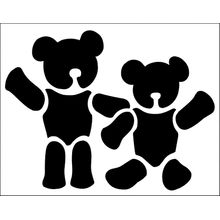 Пример трафарета Пляшущие мишки