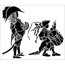 Пример трафарета Маленький барабанщик