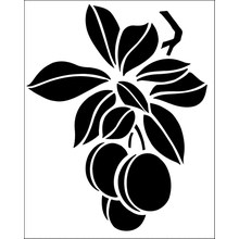 Пример трафарета Сливы 1