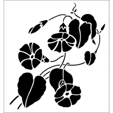 Пример трафарета Вьюнок пурпурный 1