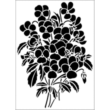 Пример трафарета Фиалка