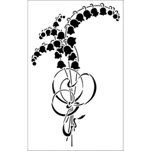 Пример трафарета Ландыш 1