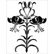 Пример трафарета Лилия Морриса