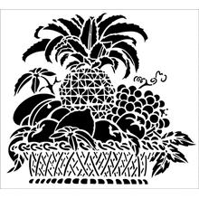 Пример трафарета Чаша фруктов