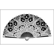 Пример трафарета Кружевной веер