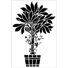 Пример трафарета Фиговое дерево