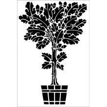 Пример трафарета Дуб 1