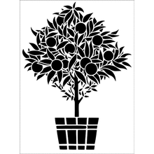 Пример трафарета Апельсиновое дерево 1