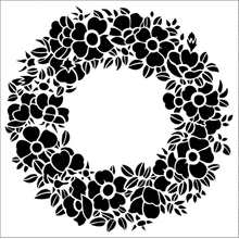 Пример трафарета Гирлянда диких роз