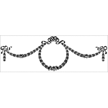 Пример трафарета Классическая гирлянда