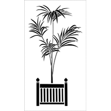 Пример трафарета Пальма в кадке