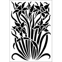 Пример трафарета Куст нарциссов