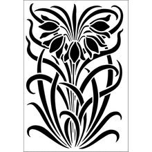 Пример трафарета Ландышевый узор 1