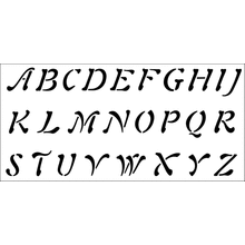 Пример трафарета Итальянский алфавит