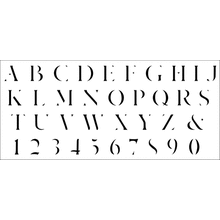 Пример трафарета Римский алфавит