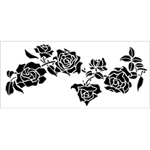 Пример трафарета Бордюр из роз