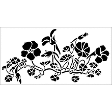 Пример трафарета Бордюр из настурций