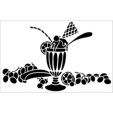 Пример трафарета Фруктовое мороженное