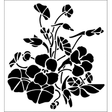 Пример трафарета Настурции