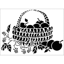 Пример трафарета Осенний фрукт