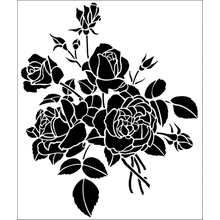 Пример трафарета Розы 4