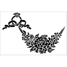 Пример трафарета Цветочная гирлянда