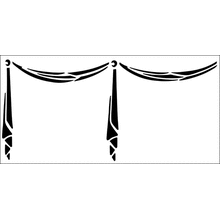 Пример трафарета Простая гирлянда