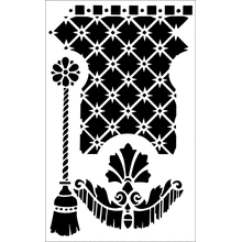 Пример трафарета Веревка и кисти 3