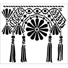 Пример трафарета Бордюр макраме